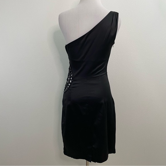 Urban Behavior | Black Satin Beaded Dress - Picture 7 of 11